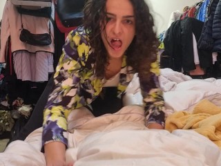 Naughty home alone play with my cute dildo