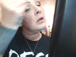 Doing Make up Dangling a Cigarette Cork Full Flavor