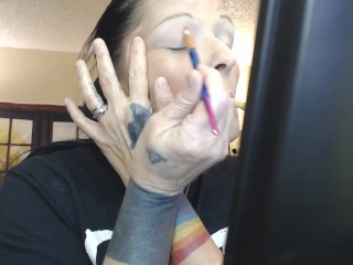 Doing Make up Dangling a Cigarette Cork Full Flavor