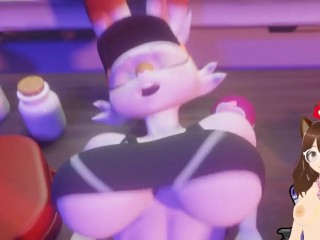 Bunny enjoys her trainer's veiny cock in the middle of a public gym (Furry animation) - Jazziuu