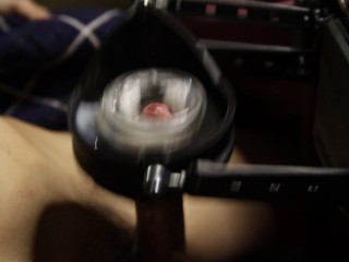 Lots of white sperm bursts out of a big dick! POWERFUL ORGASM!!!