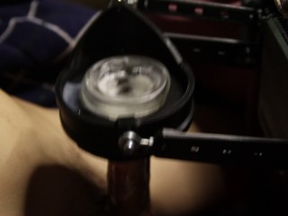 Lots of white sperm bursts out of a big dick! POWERFUL ORGASM!!!