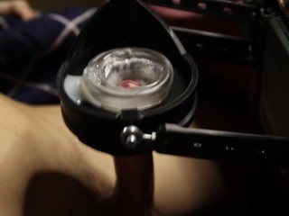 Lots of white sperm bursts out of a big dick! POWERFUL ORGASM!!!