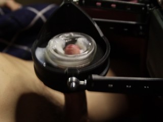 Lots of white sperm bursts out of a big dick! POWERFUL ORGASM!!!