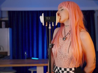 ASMR Blonde Wet 💦 Ear Licking 3Dio | Elsa ASMR