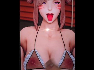 Final Fantasy XIV Cumtribute Miqote love her tits covered in cum SoP merumewu / somelizzer