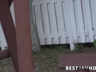 Hardcore outdoor blowage with hairless twat teen Yuuka Kaede - extraordinaire JAV!