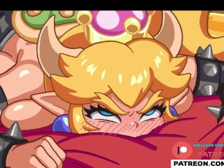 FUTANARI PEACH FUCK BOWSETTE AND CREAMPIE | FUTA HENTAI MARIO ANIMATION 4K 60FPS