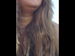 Wolf Girl Marks Her Territory by the Lake!