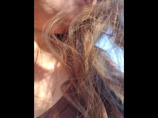 Wolf Girl Marks Her Territory by the Lake!