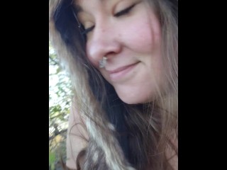 Wolf Girl Marks Her Territory by the Lake!