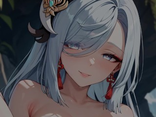 Shenhe discovers your foot fetish (Feet, 2 endings, Wholesome)