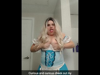 Playing with my slutty body as Alice in wonderland before Chaturbate show