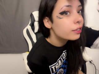 Naughty Emo Girl spitty AHEGAO lover