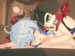 【原神】【スタレ】甘雨 × 花火　モーション + ダメージボイス　3Dエロアニメ　sex　ganyu sparkle　genshinimpact