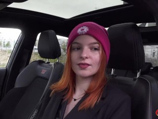 GERMAN SCOUT - Loud First Anal Sex at Pickup Casting with Skinny Redhead Teen Foxy Icegram