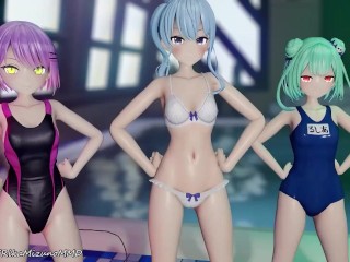 MMD Fukkireta Suisei Towa Rushia Vtubers