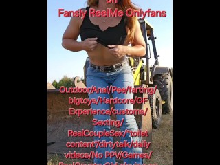 NaughtyRedFarmgirl Slow Strip out of Tight Jeans goes Ass to Pussy and Ass to Mouth showing Big Ass