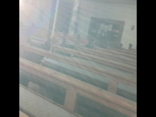 Take a risk in public church and library while my cock is smocking 😈 with huge cum 💦