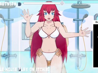 Rias Gremory Fucked In The Shower Against The Glass - Hole House Game