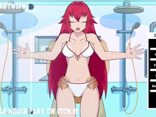 Rias Gremory Fucked In The Shower Against The Glass - Hole House Game