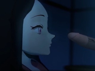 Demon Slayer - Nezuko wasn't expecting such a push from the blond boy, and she paid for it