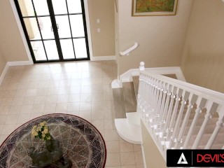 DEVILS FILM - Naughty Babe Cheats On Her Boyfriend Again And In Front Of Him