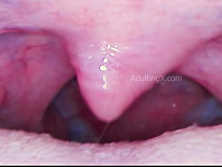 Camera inside Mouth, Uvula dancing, Singing, Throat vibrating, BTS