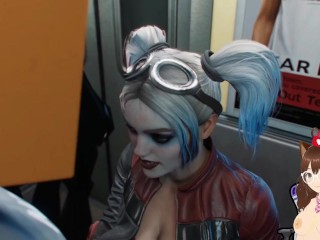 I find Harley Quinn on subway and fuck her huge breasts and cum inside (Creampie animation) -Jazziuu