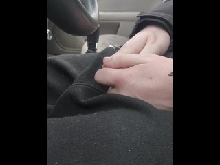 Eating Lots of Ruined Cum in a Busy Parking Lot