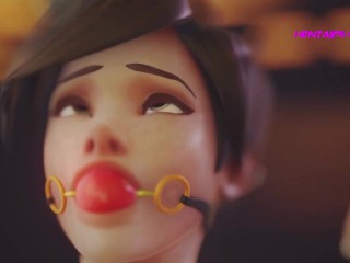 TRACER Punished By Brigitte - Hot Domina And Slave 3D Animation