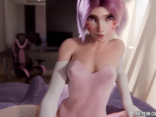 Bunny Dva has an orgasm from a creampie in her pussy