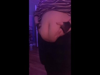 20 year old trans guy plays with his growing belly