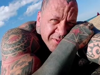 Rob Diesel Porn Star on the Beach in Barcelona for Onlyfans. Muscles, Tattoos, a Big Cock and Ass