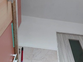 Hairy mom naked in the kitchen, hairy pussy, big tits, big ass