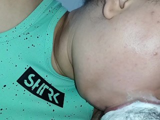 licking dick with lots of creampie, lots of saliva in this creampie blowjob🍆🥛🥛🤤😵💦⚽️🥛🥛🥛🥛