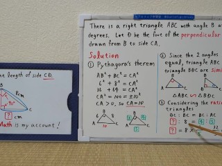 Find the length of side CD.The perpendicular line.[JapanMath](lesbian)