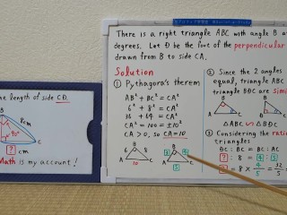 Find the length of side CD.The perpendicular line.[JapanMath](lesbian)