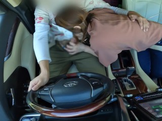 【Full】車でフェラ抜きしてくれる変態人妻