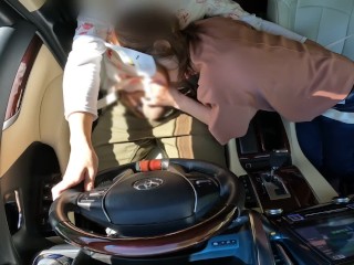 【Full】車でフェラ抜きしてくれる変態人妻