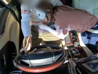 【Full】車でフェラ抜きしてくれる変態人妻