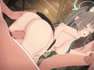 【ブルーアーカイブ】砂狼シロコがたくさんの男達と集団セックスする3Dエロアニメ(ブルアカ すなおおかみしろこ1 Blue Archive Sunaookami Shiroko gangbang.白子