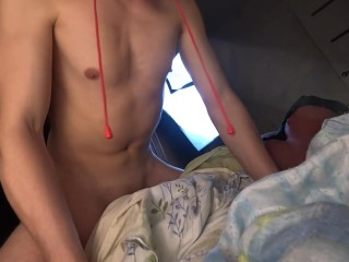 Hot Guy Moans And Breathes Hard While Masturbating And Fucks Pillow For Huge Cumshot