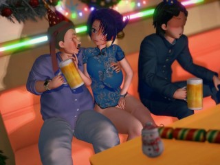 Renka and old man at the New Year's party kenichi ntr