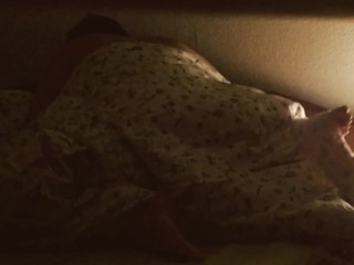 Fucking my horny wife in bed under the blanket