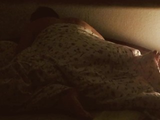 Fucking my horny wife in bed under the blanket