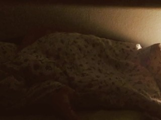 Fucking my horny wife in bed under the blanket