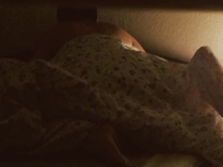 Fucking my horny wife in bed under the blanket