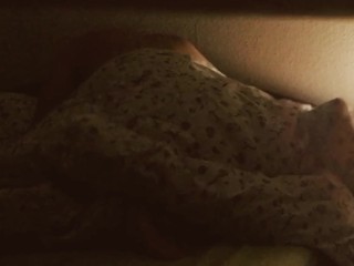 Fucking my horny wife in bed under the blanket