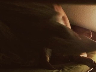 Fucking my horny wife in bed under the blanket
